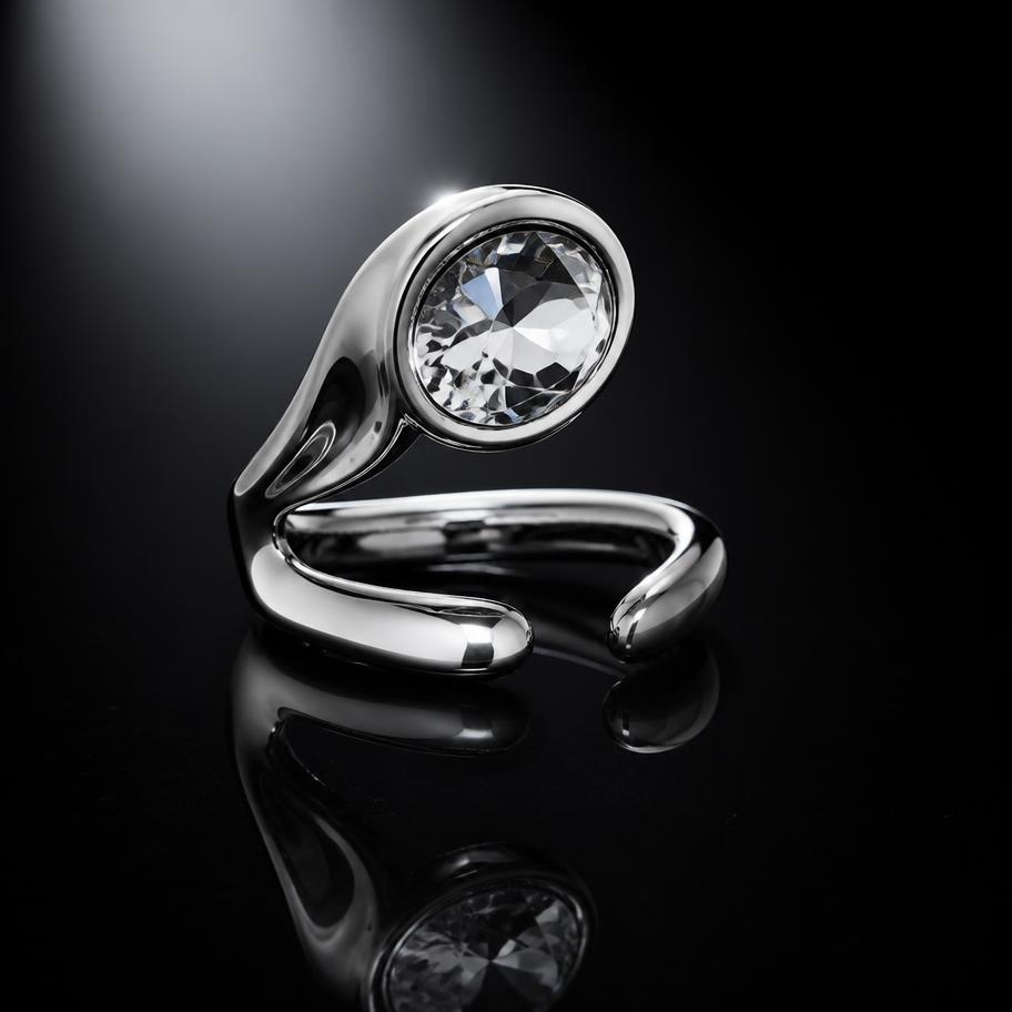 Anello Solitaire Acciaio — Bigiotteria